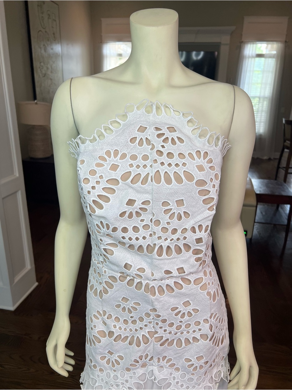 Elliatt Ivory Lace Cutout Tiered Maxi Dress - Picture 2 of 16